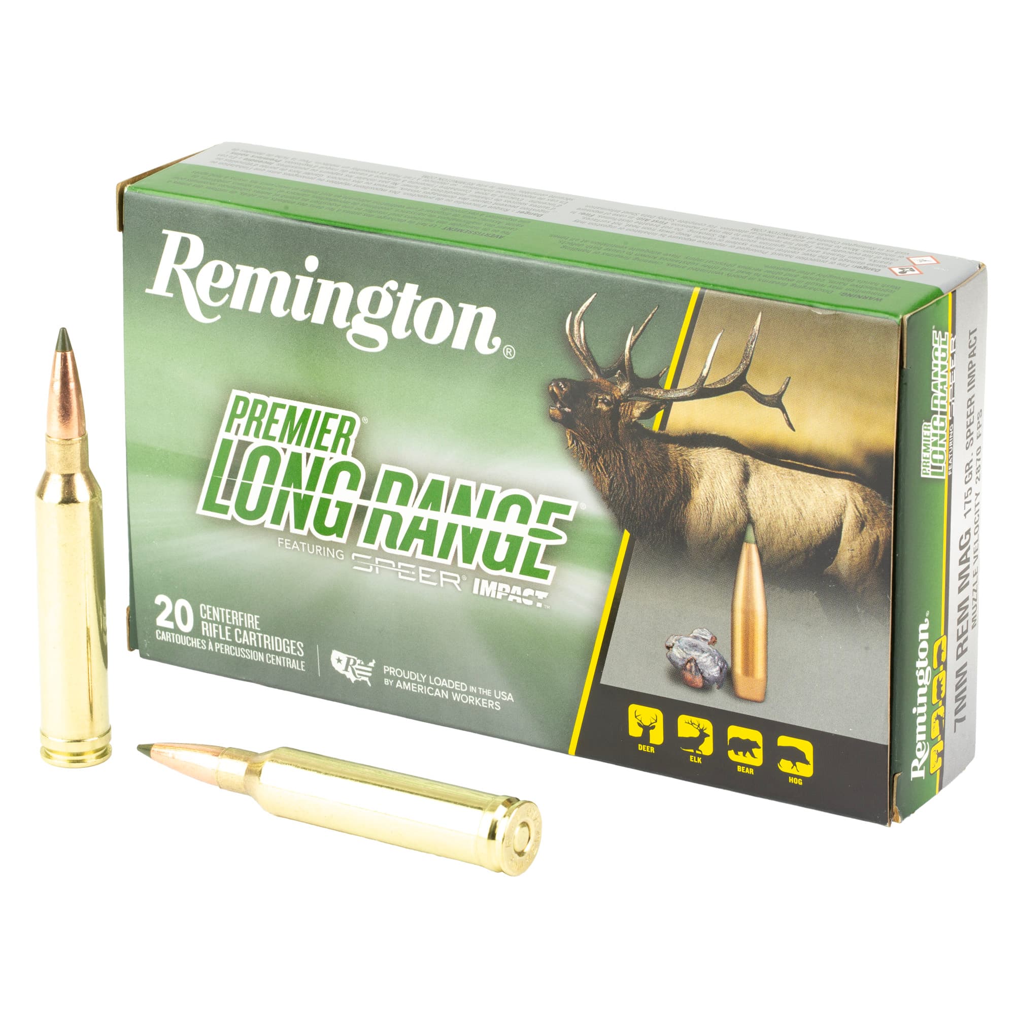 Remington Premier Long Range 7mm Remington Magnum Speer Impact 175 Grain 20 Rounds