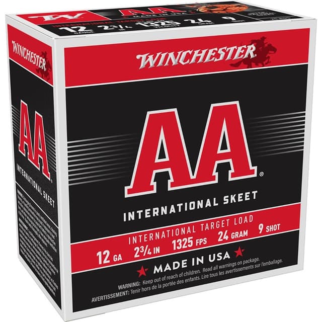 Winchester AA USA Shooting Load 12 Gauge Lead Shot 24 Grain 25 Rounds