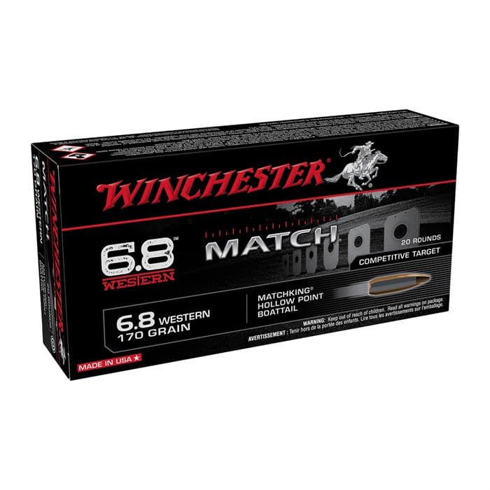 Winchester S68WM 6.8 Western Sierra MatchKing Boat Tail Hollow Point 170 Grain 20 Rounds