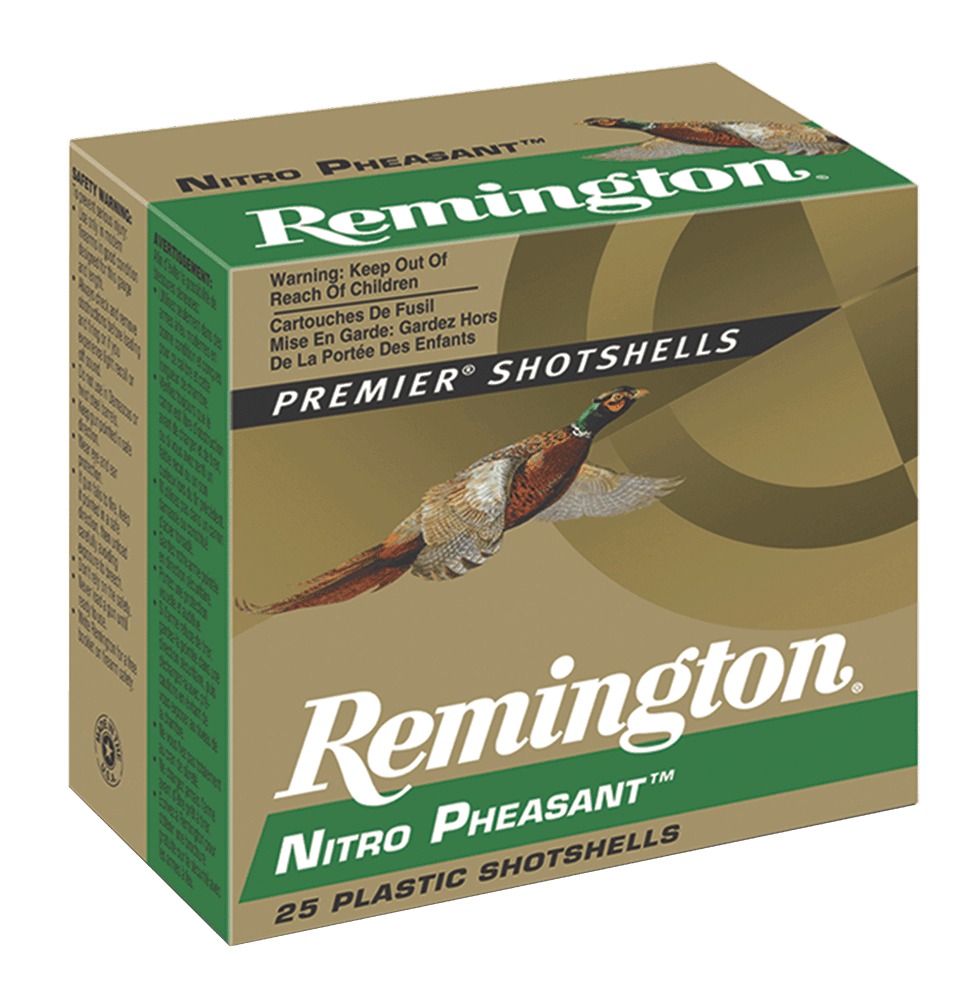Remington Nitro Pheasant Loads 20 Gauge Copper-Plated Lead Shot 1 Ounce 25 Rounds