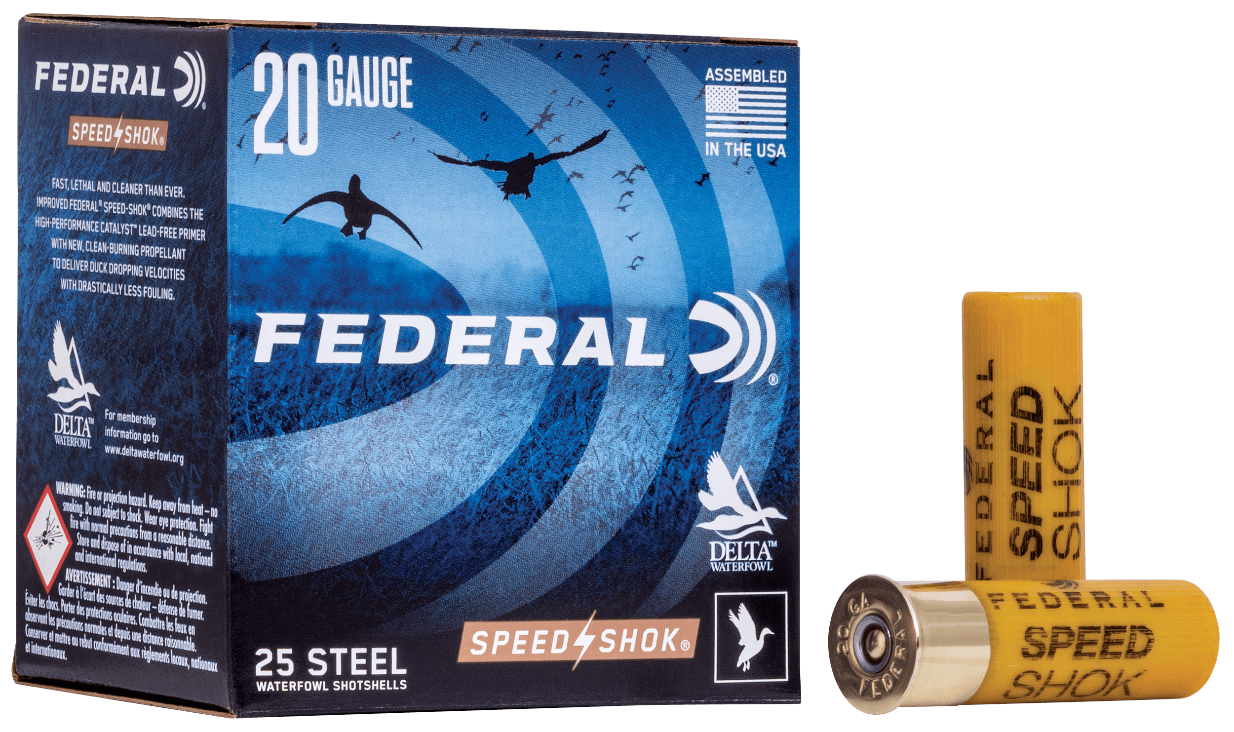 Fed Speed Shok 20ga 2.75  .75oz #6 Steel 25/10