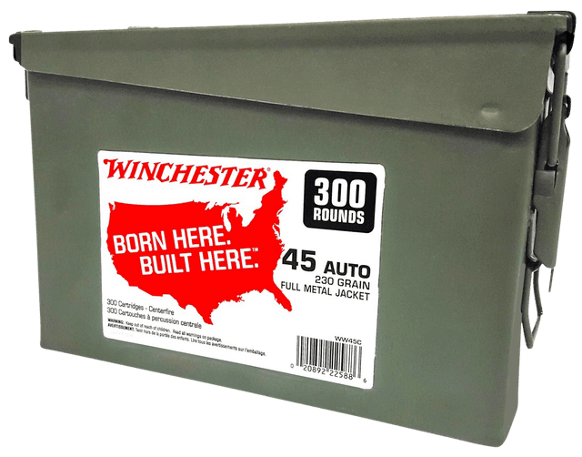 Winchester WW45C 45 ACP Full Metal Jacket 230 Grain 300 Rounds
