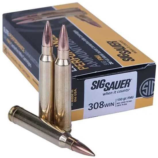 Sig Sauer Elite Performance .308 Winchester Full Metal Jacket 150 Grain 20 Rounds