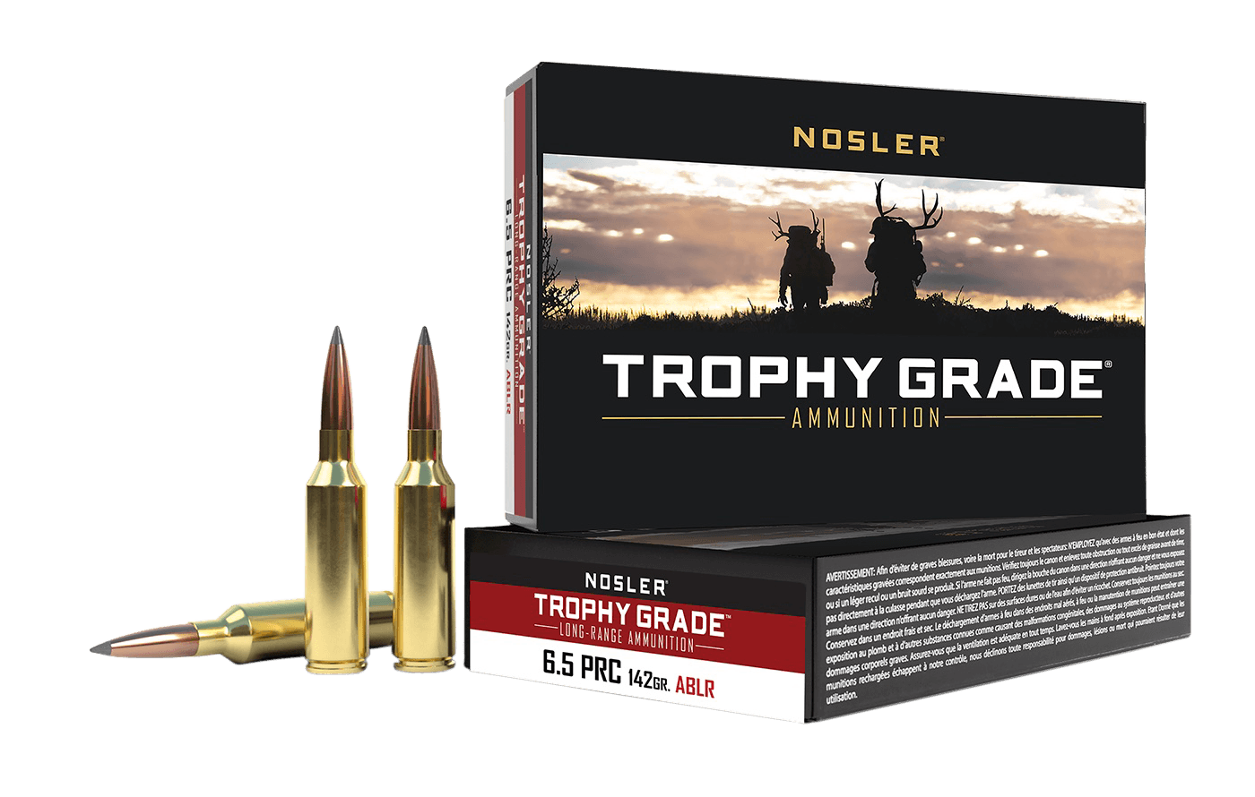 Nosler, Trophy Grade, 6.5 Prc, AccuBond Long Range Spitzer, 142 Grain, 20 Rounds