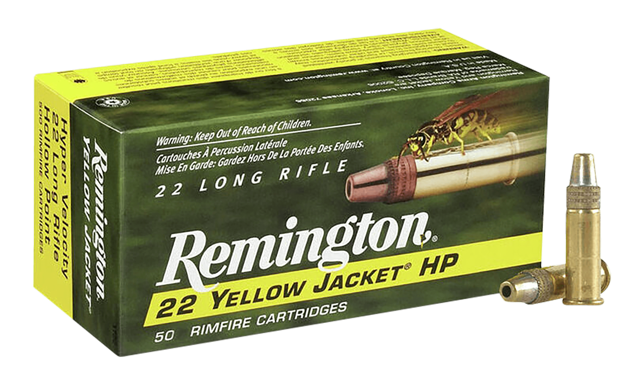 Remington Yellow Jacket 22 Long Rifle Plated Hollow Point 33 Grain 50 Rounds