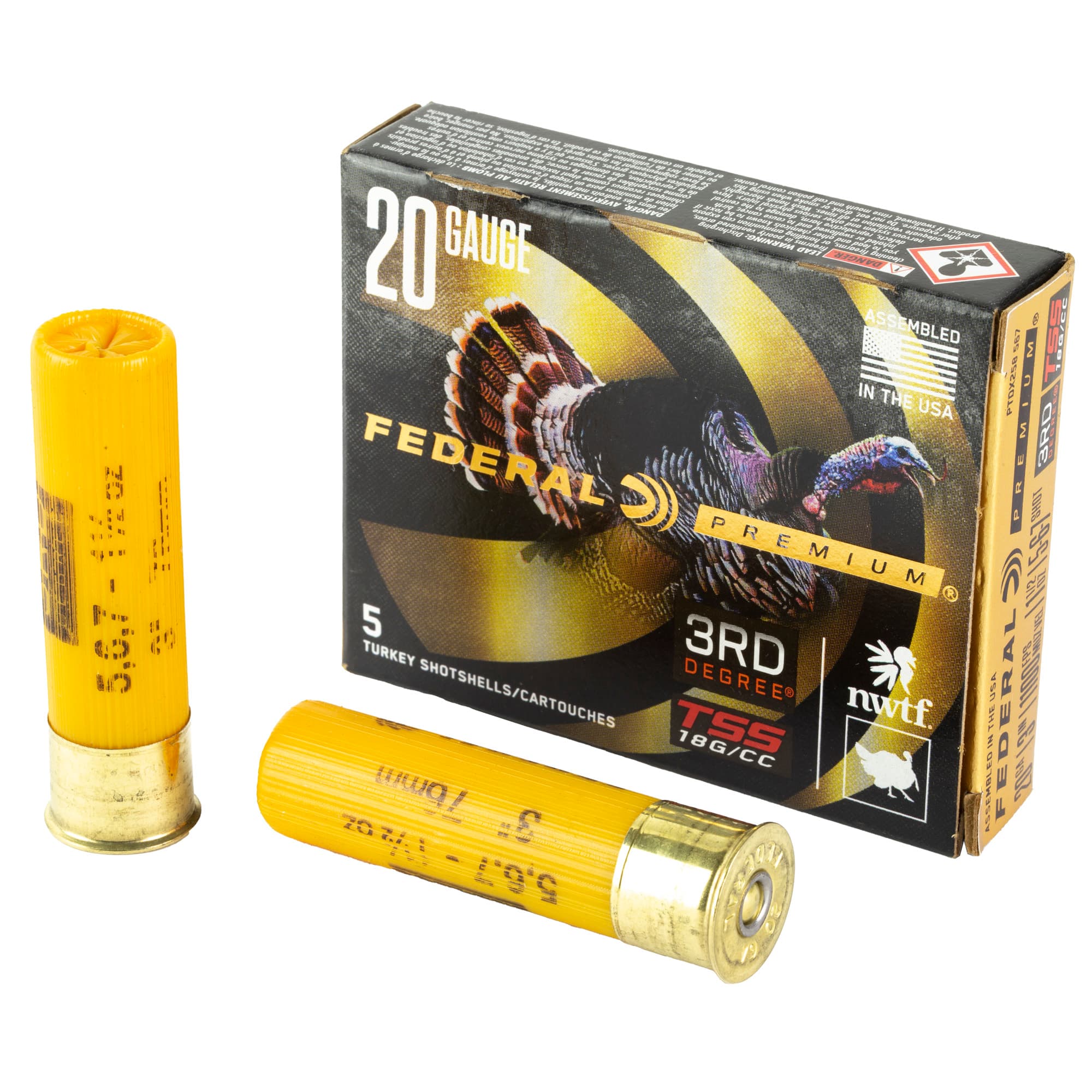 Federal Premium Turkey Third Degree 20 Gauge FLITESTOPPER No6 Copper No5 Lead HEAVYWEIGHT 1 1/2 oz 5 Rounds