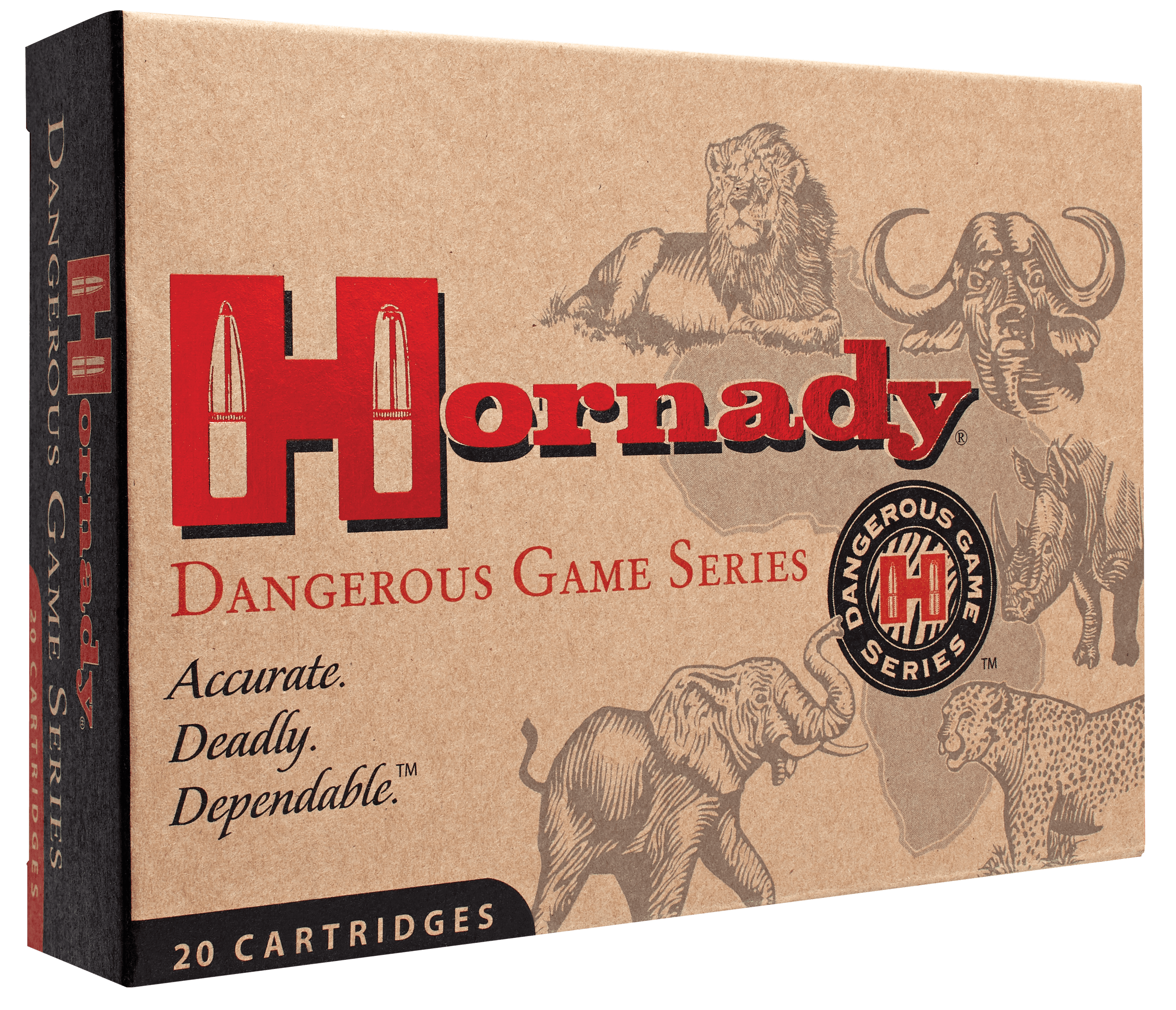 Hornady Dangerous Game, 500-416 Nitro Express, Dangerous Game Solid, 400 Grain, 20 Rounds