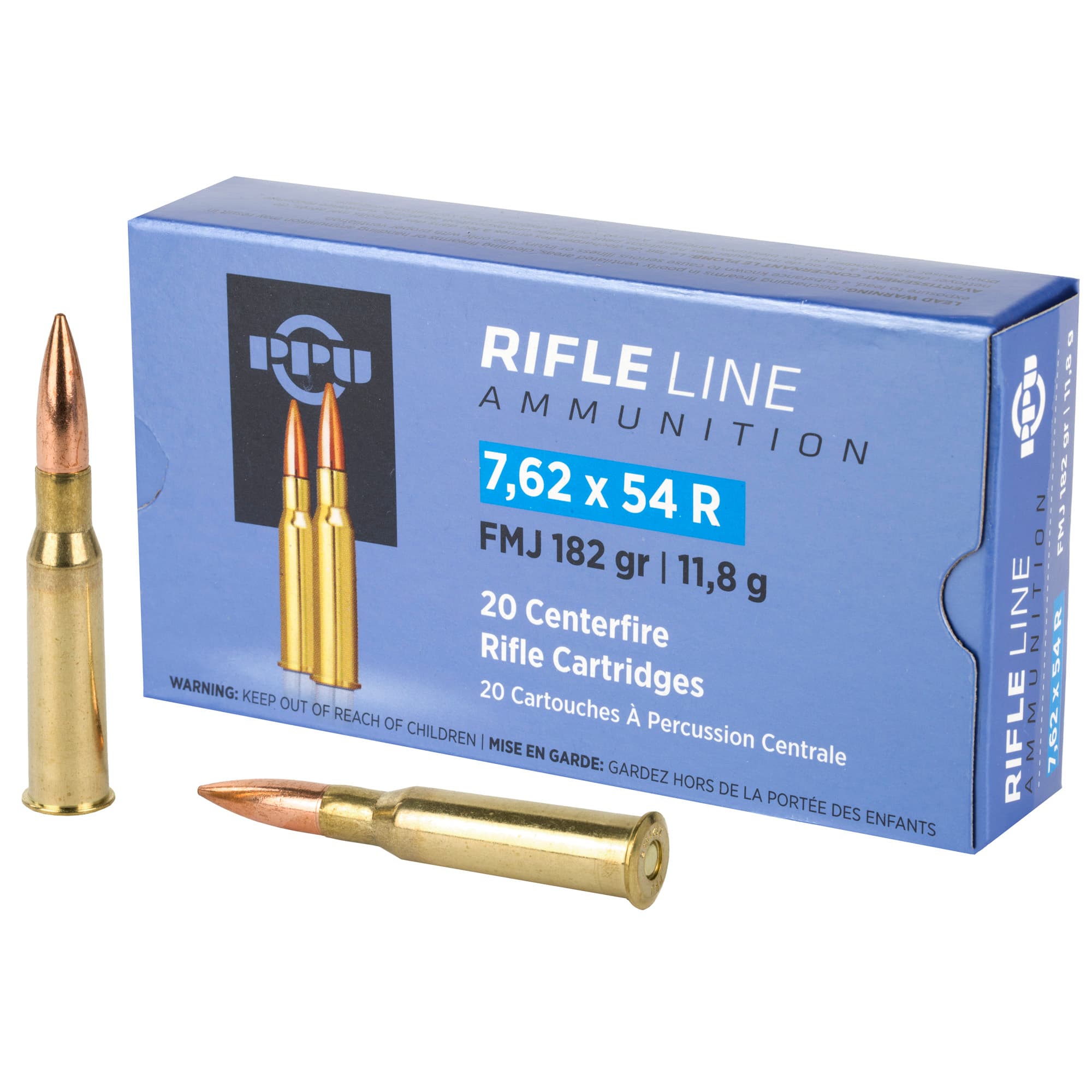 Prvi Partisan PPU PP76254F 7.62x54mmR Full Metal Jacket 182 Grain 20 Rounds