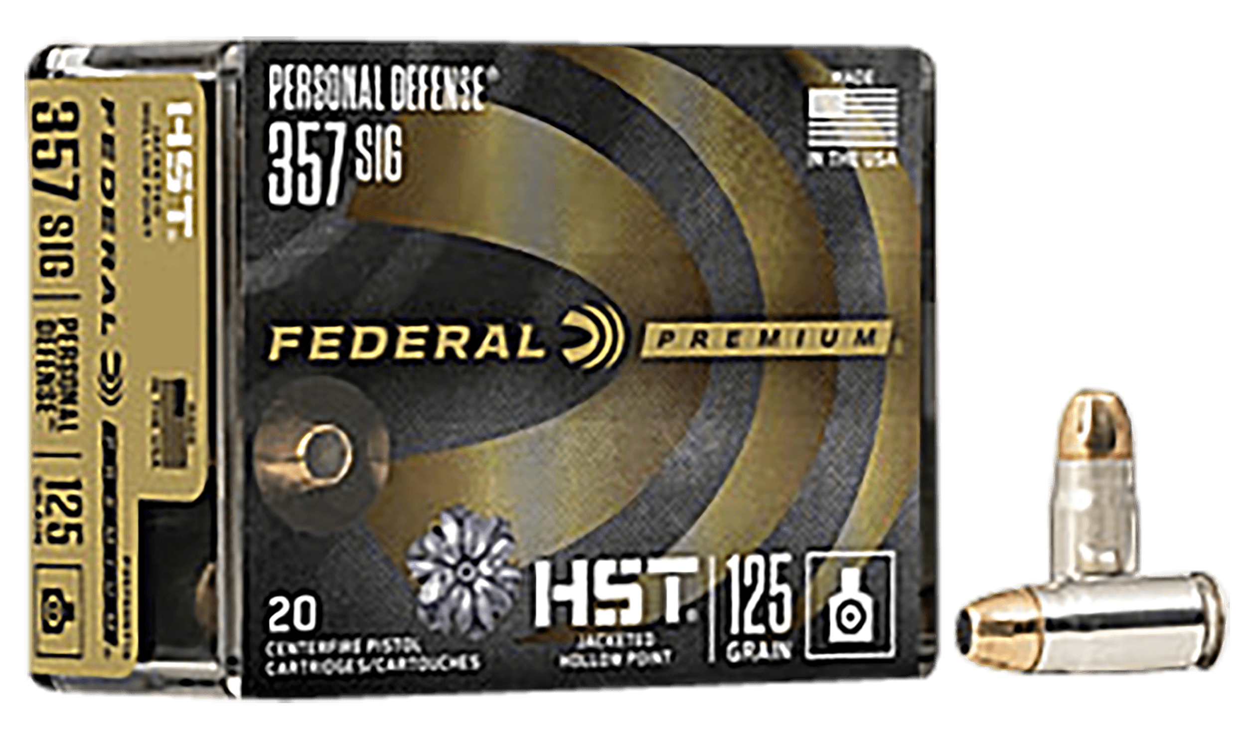 Federal Premium Personal Defense 357 Sig Jacketed Hollow Point 125 Grain 20 Rounds