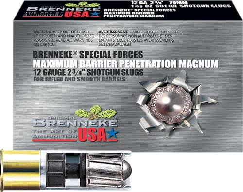 Brenneke Special Forces Maximum Barrier Slugs 12 ga. 2 3/4 in. 1 3/8 oz. 5 rd.