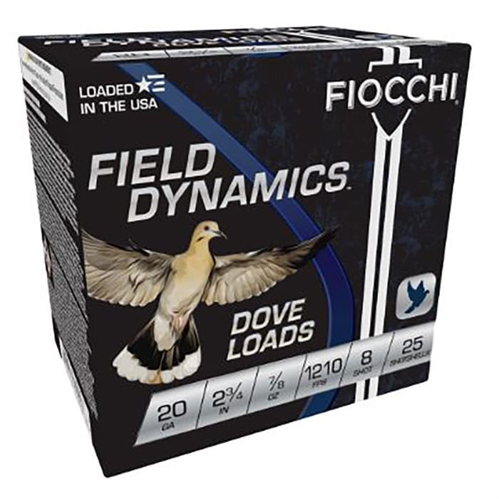 Fiocchi Dove & Target Loads 20 ga. 2.75 in. 7/8 oz. 8 Shot 25 rd.