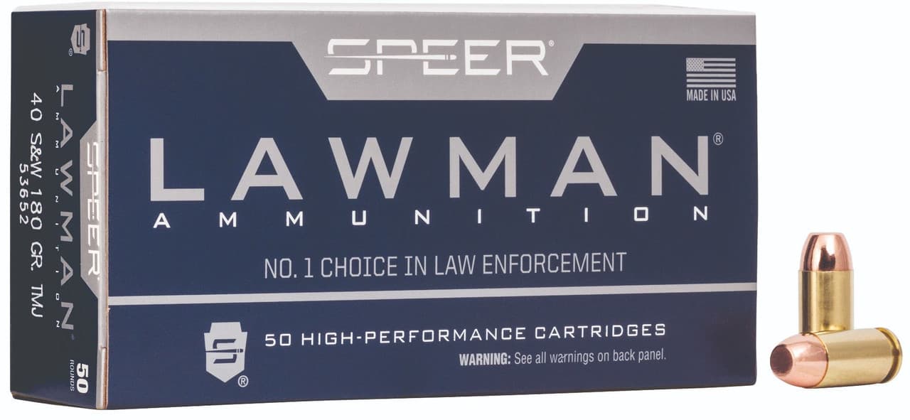 Speer Lawman 40 S&W Total Metal Jacket 180 Grain 50 Rounds
