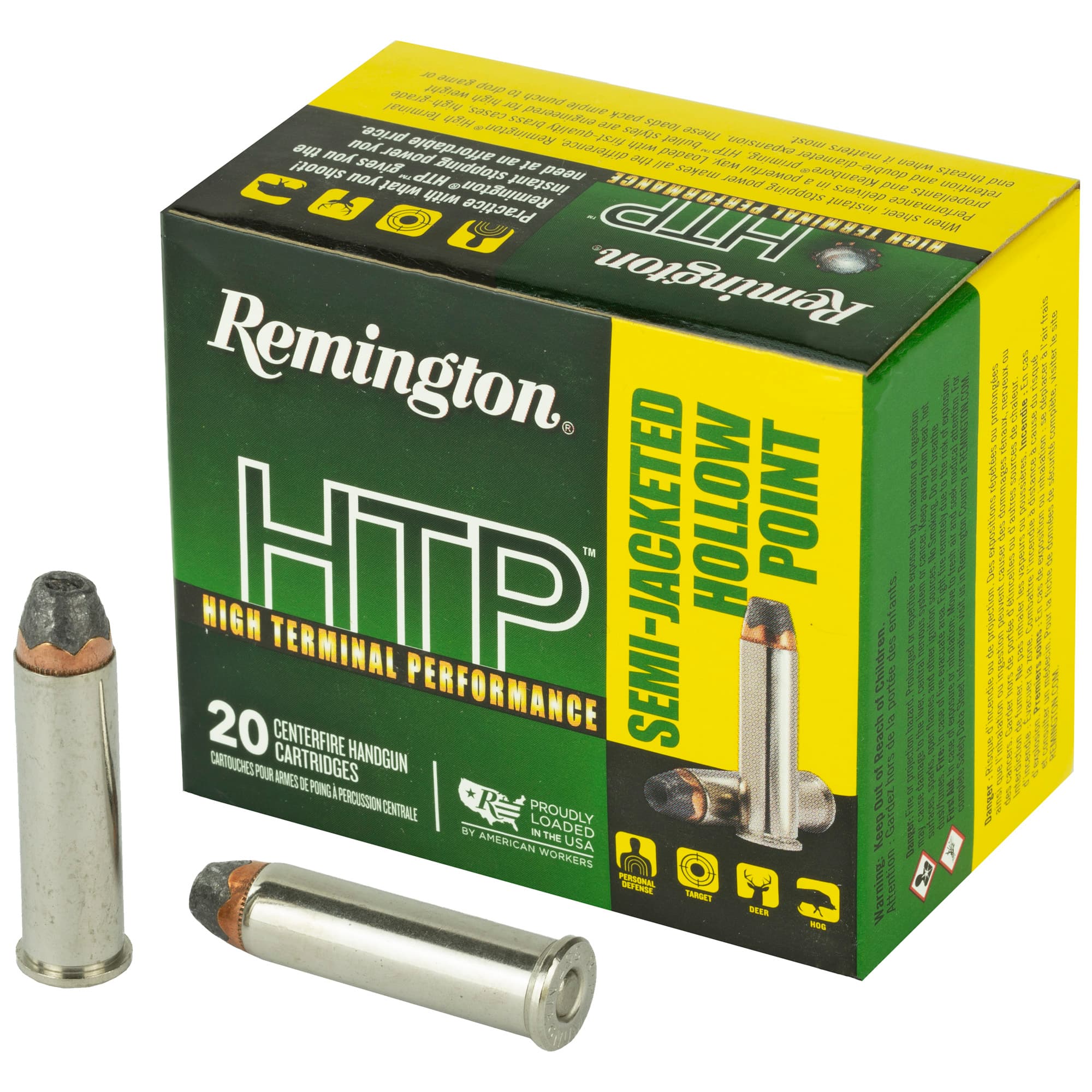 Remington HTP Handgun Ammo 357 Magnum Soft Jacketed Hollow Point 158 Grain 20 Rounds