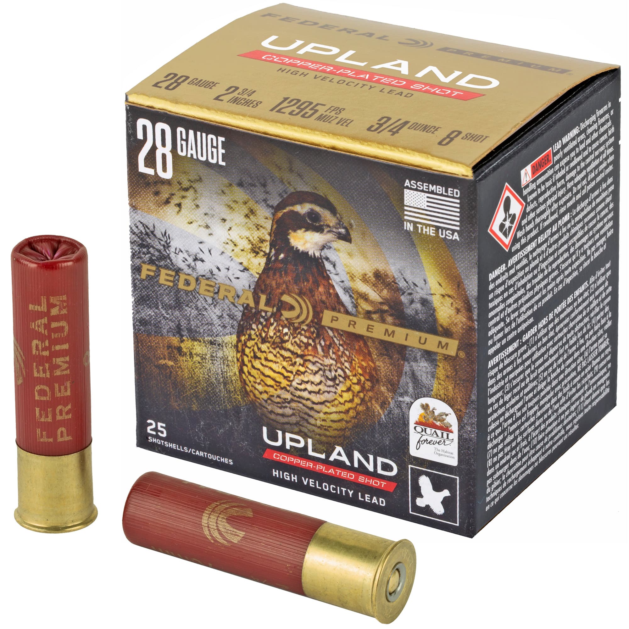 Federal Premium Wing-Shok 28 Gauge Shot 3/4 Ounce 8 Shot 25 Rounds
