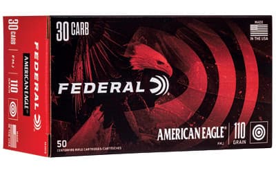 Federal American Eagle 30 Carbine Full Metal Jacket 110 Grain 20 Rounds