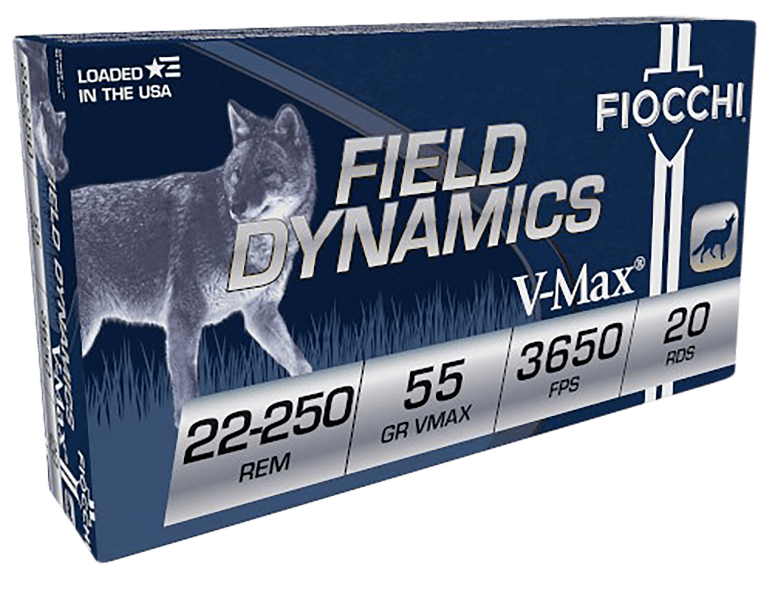 Fiocchi Fxt Field Dynamics 22-250 Remington V-Max 55 Grain 20 Rounds
