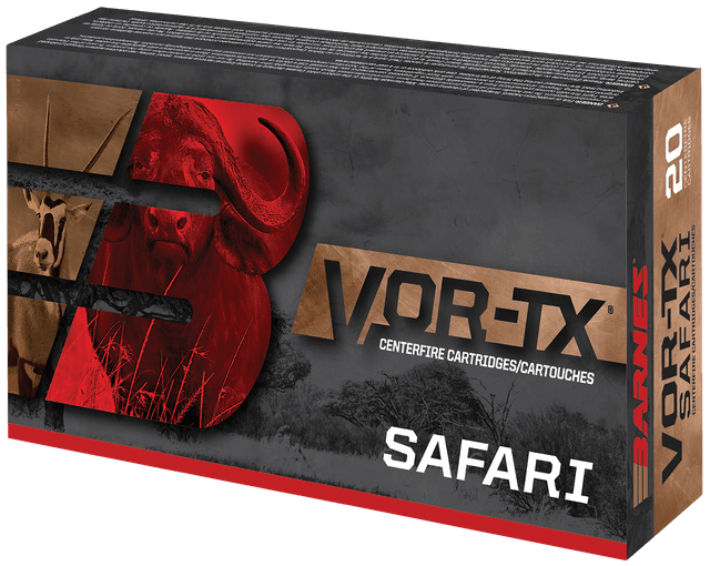 Barnes Bullets VOR-TX Safari 500 Nitro Express Round Nose Banded Solid 570 Grain 20 Rounds