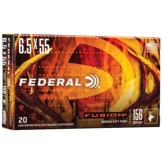 Federal Fusion 6.5x55 Swedish Soft Point 156 Grain 20 Rounds