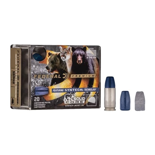 Federal Premium Pistol Ammo 10mm Solid Core Synthetic Jacket 200 Grain 20 Rounds