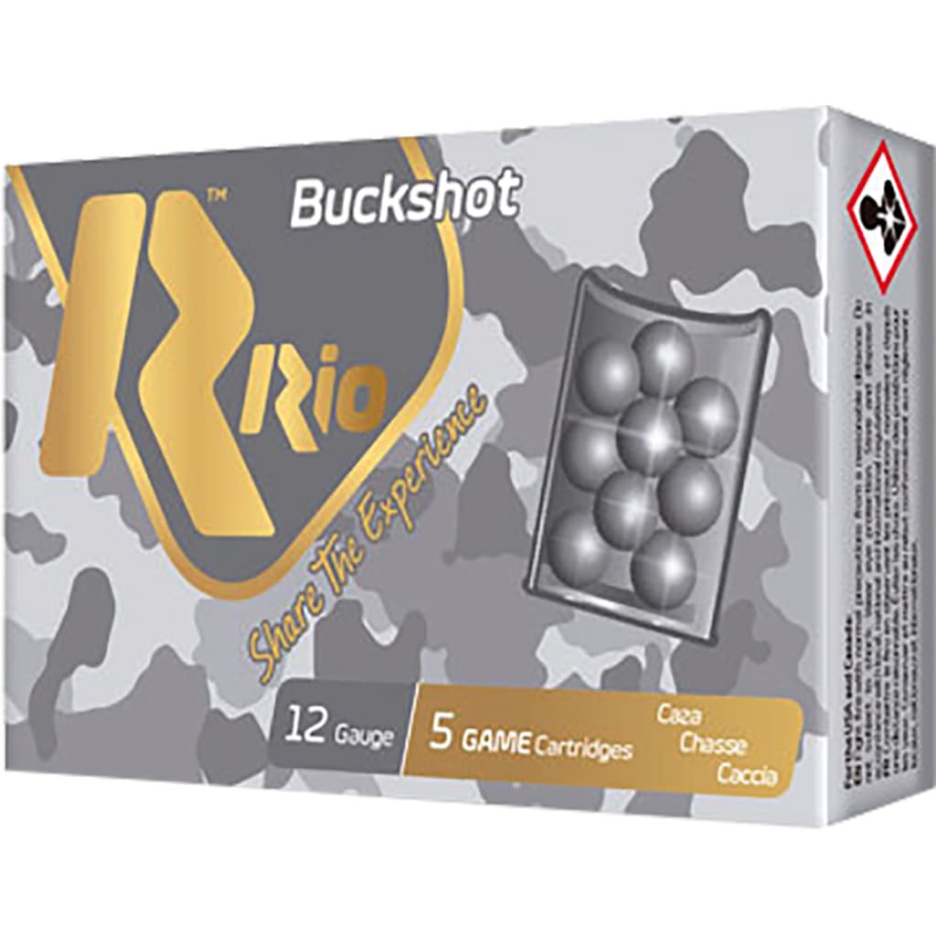 Rio Royal Buck Buckshot 12 ga. 2 3/4 in. 12 pellet #1 Buck 5 rd.