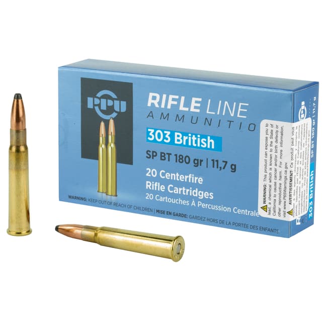 Prvi Partizan PPU PP303S2 303 British Soft Point 180 Grain 20 Rounds