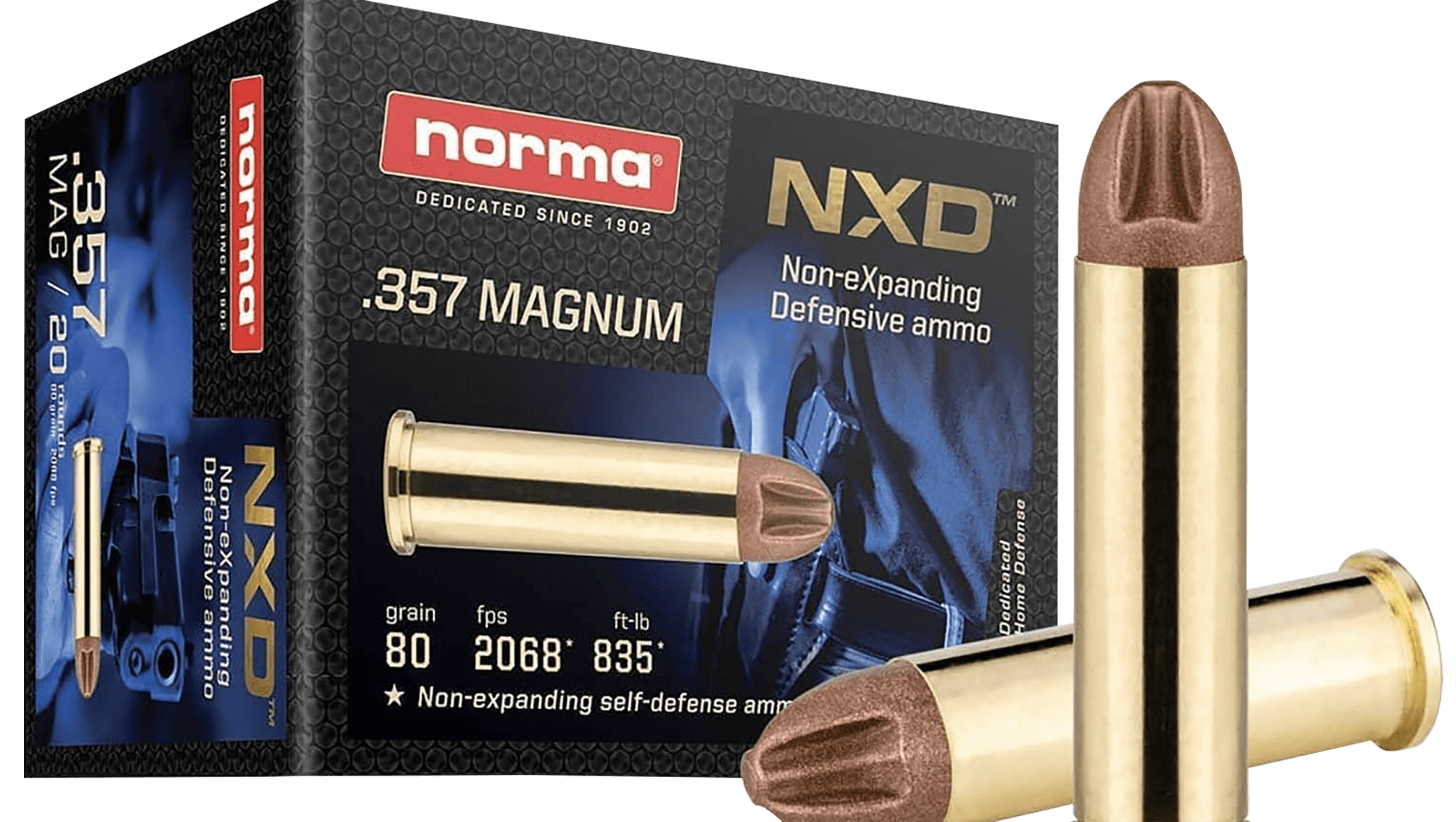 Norma Ammunition 611640020   357Mag 80gr NXD 20 Rounds