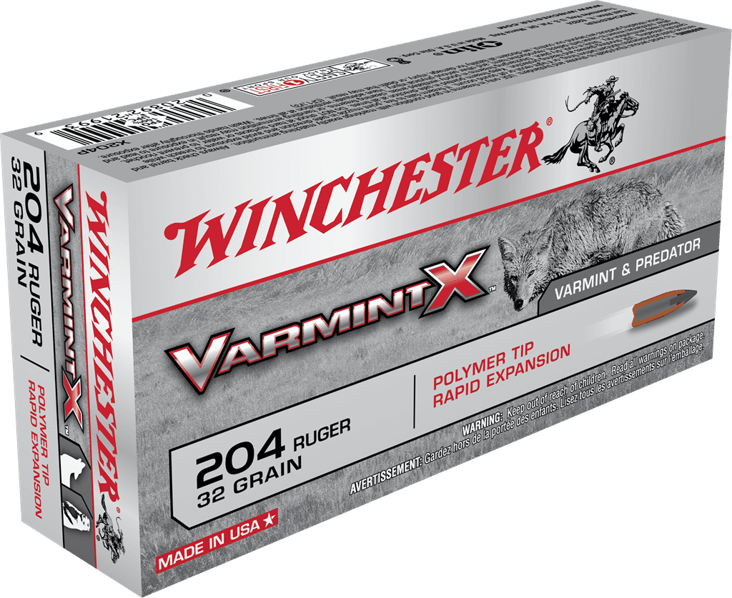 Winchester Varmint X 204 Ruger Polymer Tip 32 Grain 20 Rounds