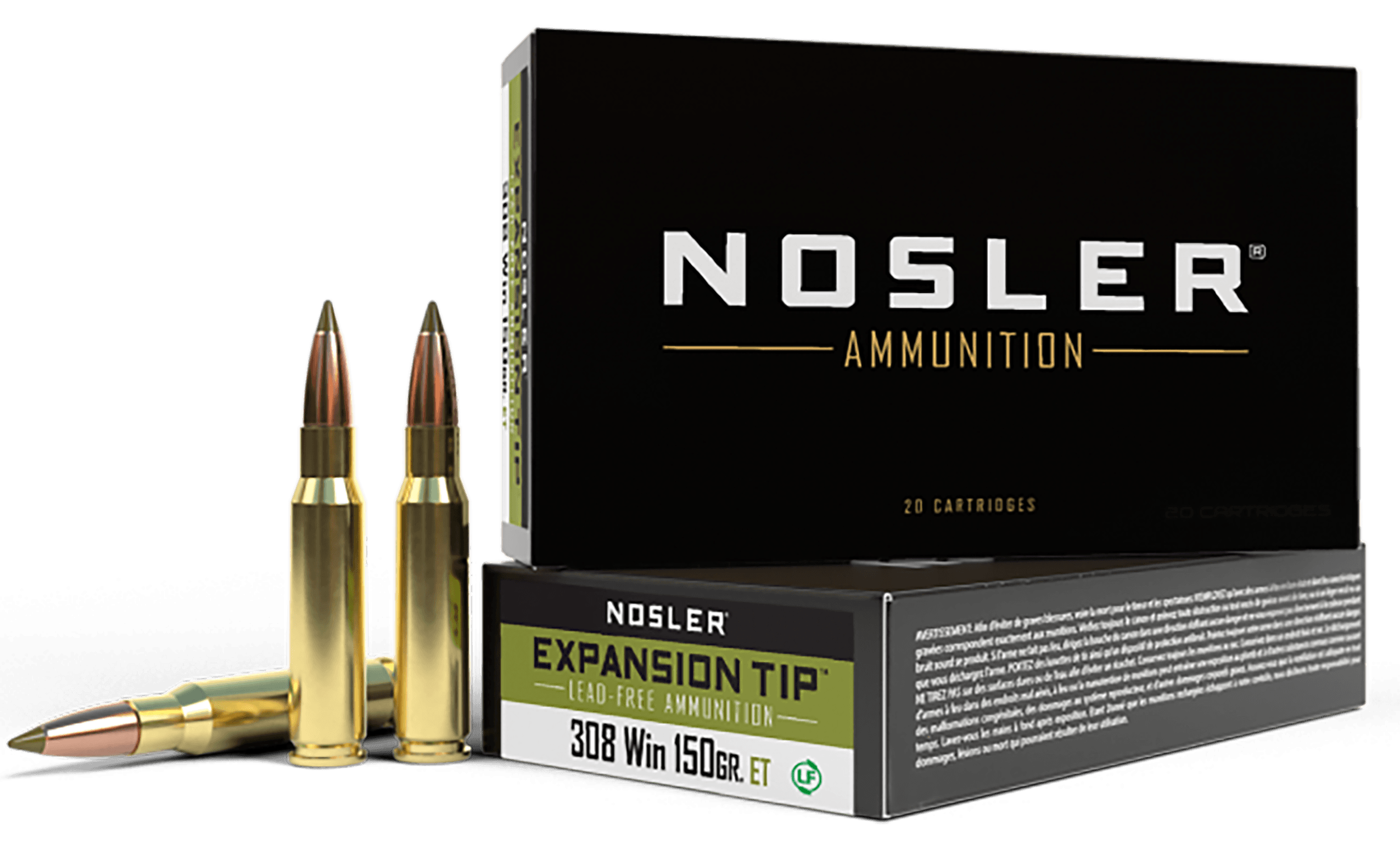 Nosler Expansion Tip 308 Winchester Soft Point 150 Grain 20 Rounds