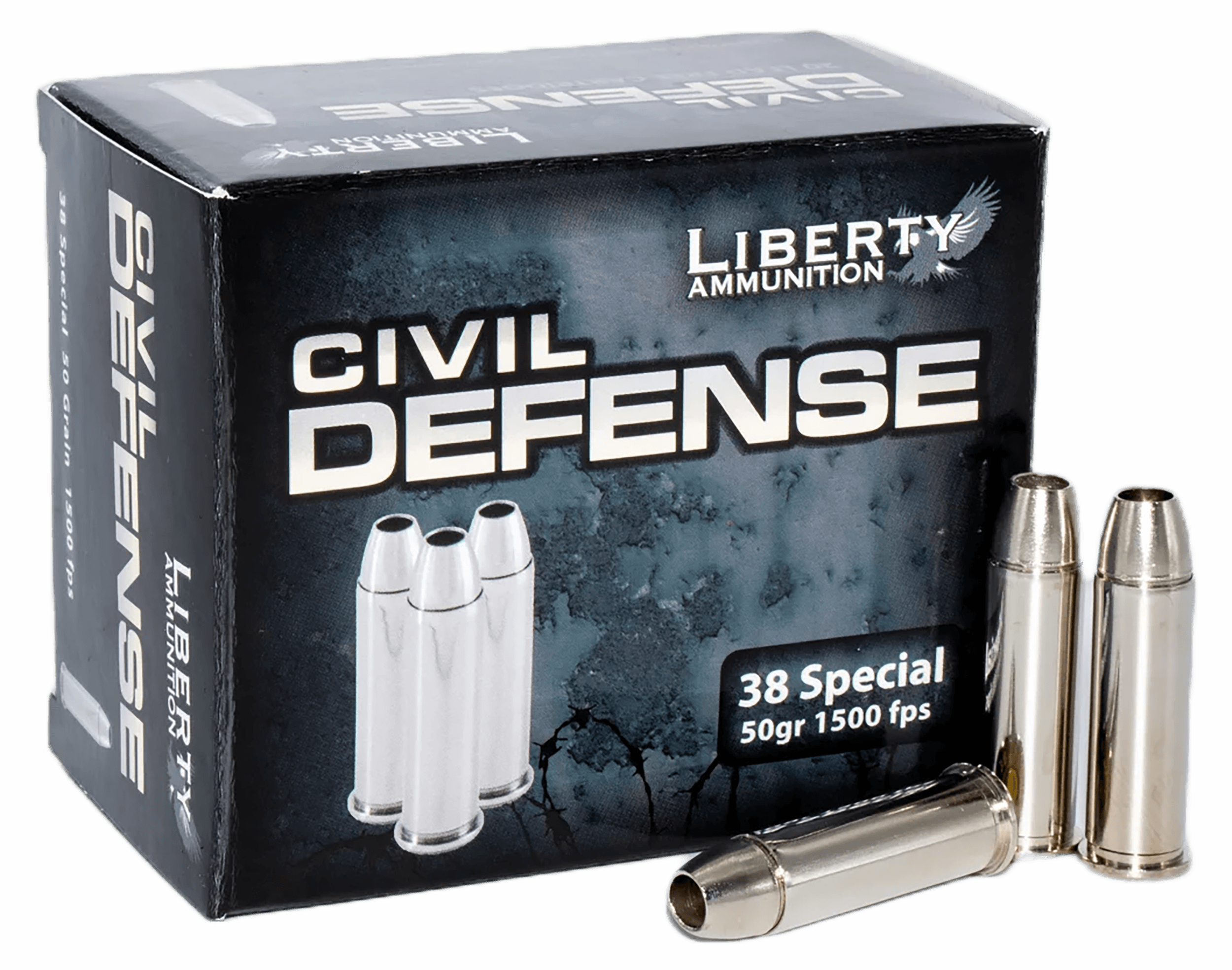 Liberty Ammunition LACD38025 Civil Defense  38Special 50gr Lead Free Fragmenting Hollow Point 20 Rounds