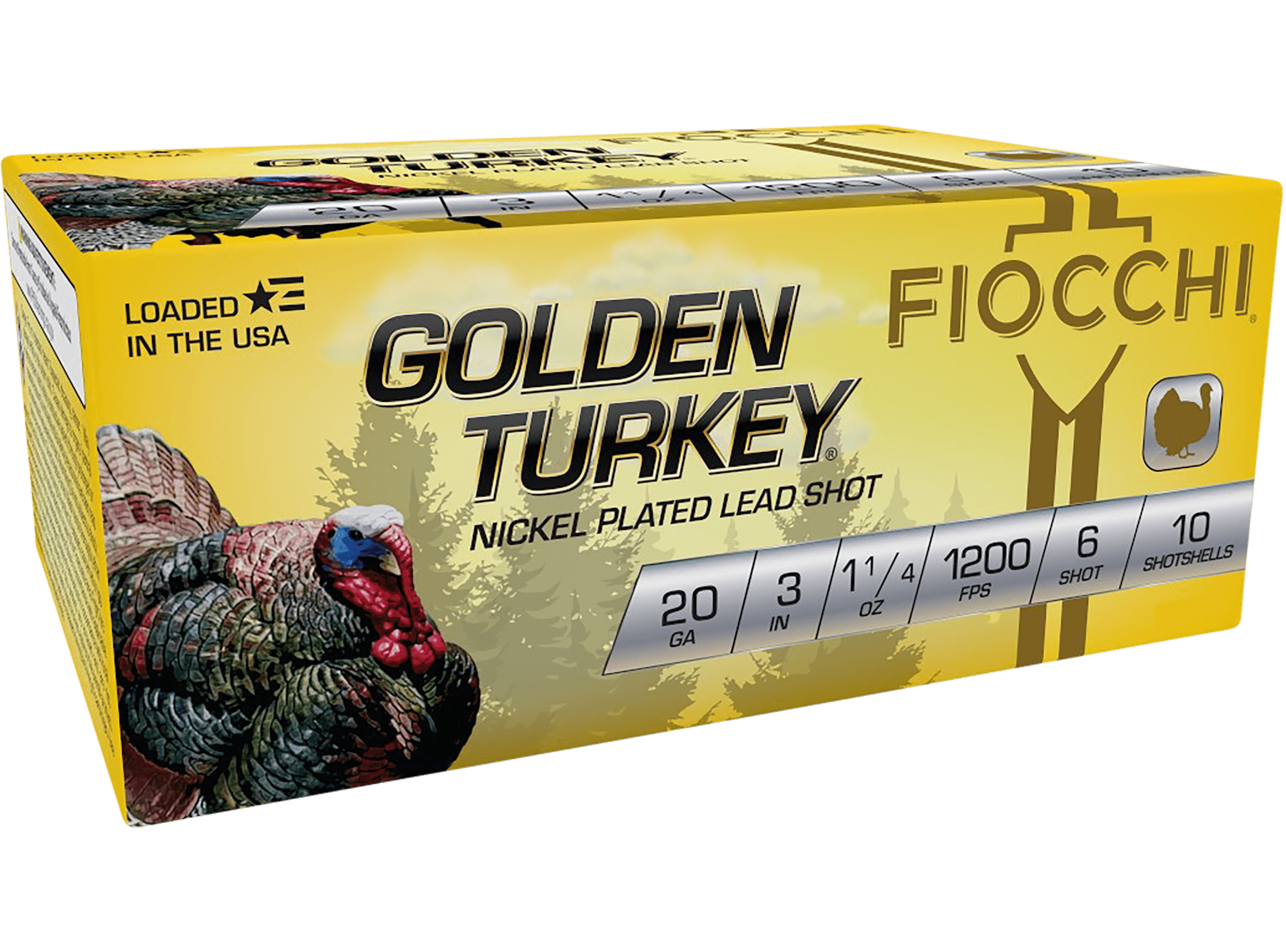 Fiocchi Golden Turkey 20 Gauge Shot 1-1/4 oz #6 10 Rounds