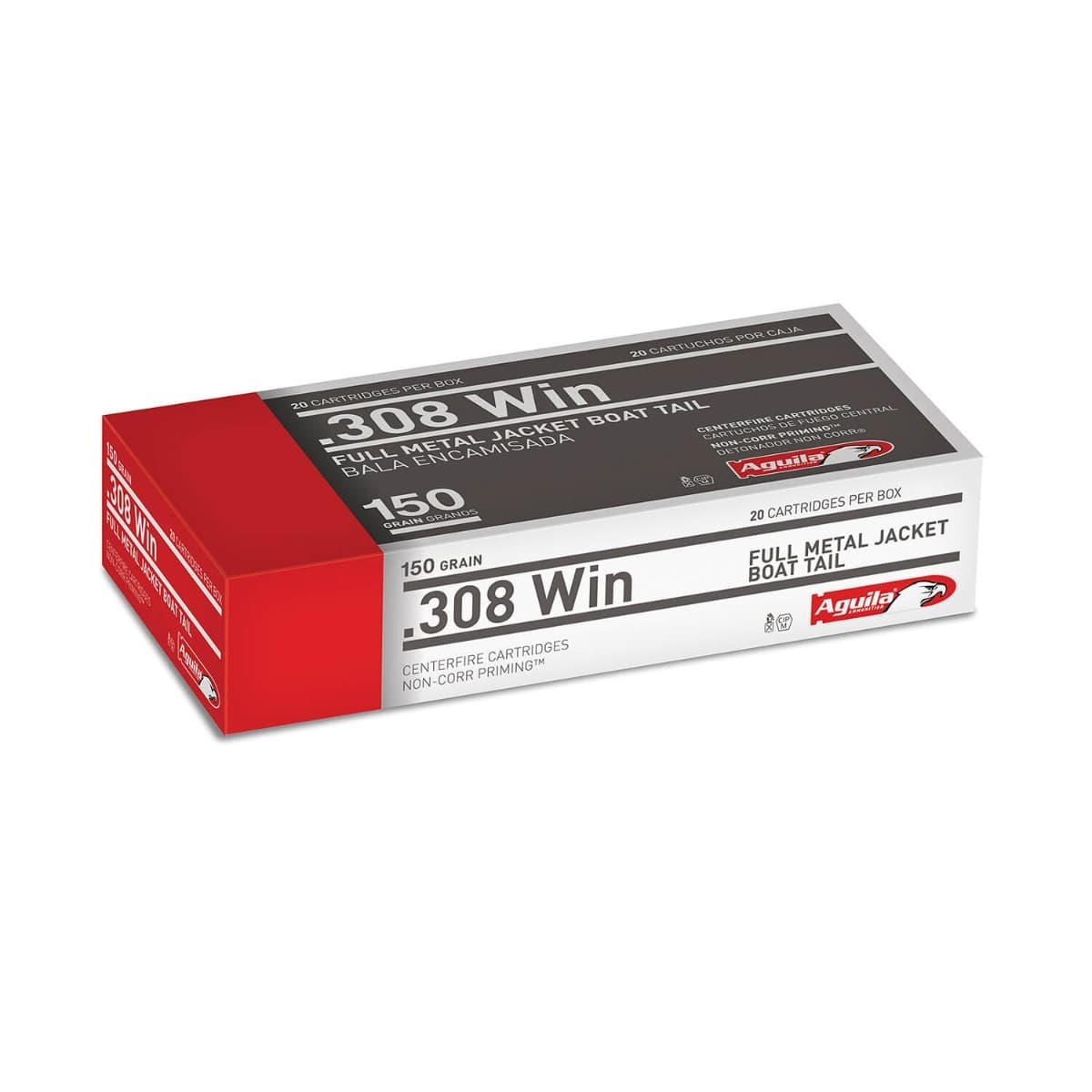 Aguila Ammunition .308 Winchester FMJ-BT 150 Grain 500 Rounds