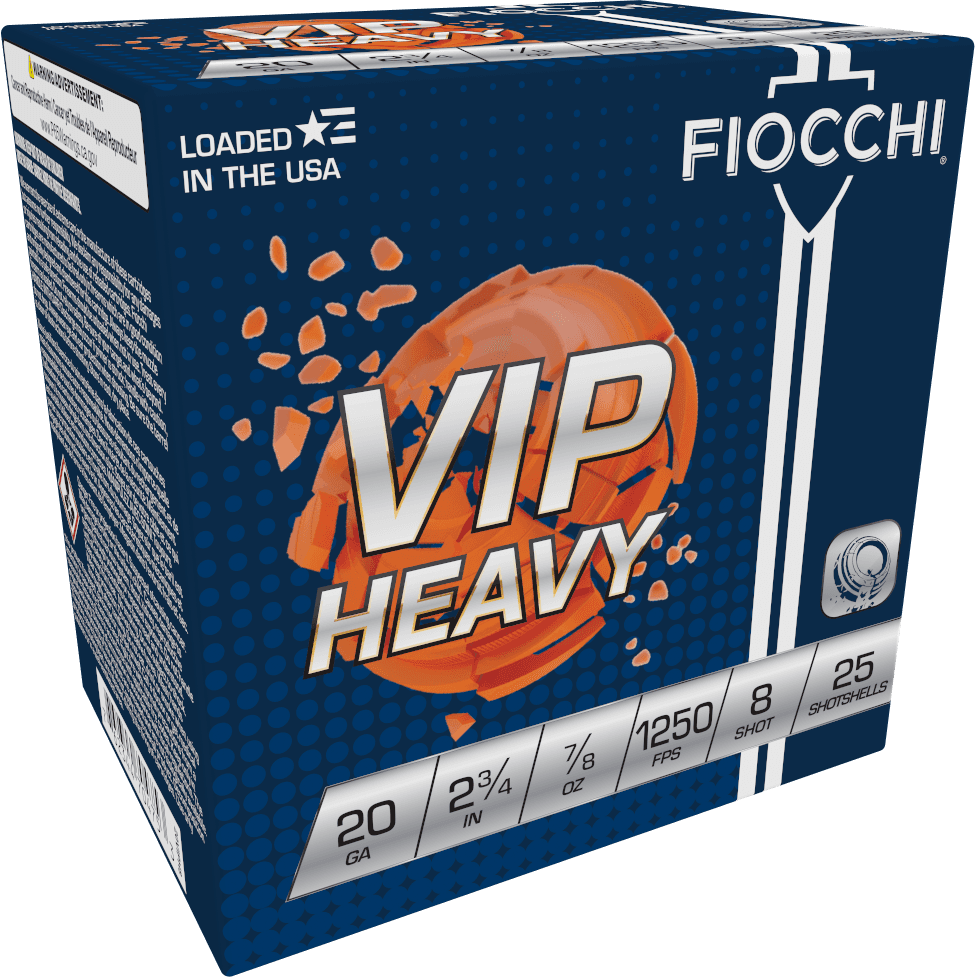 Fiocchi Vip Target Shotgun Loads 20 Gauge Shot 7/8 Ounce 25 Rounds