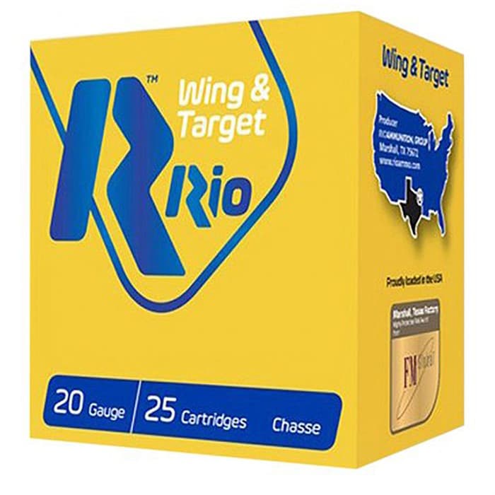 WING & TARGET 20 GAUGE 2.75'' 7/8OZ #8 25/BOX
