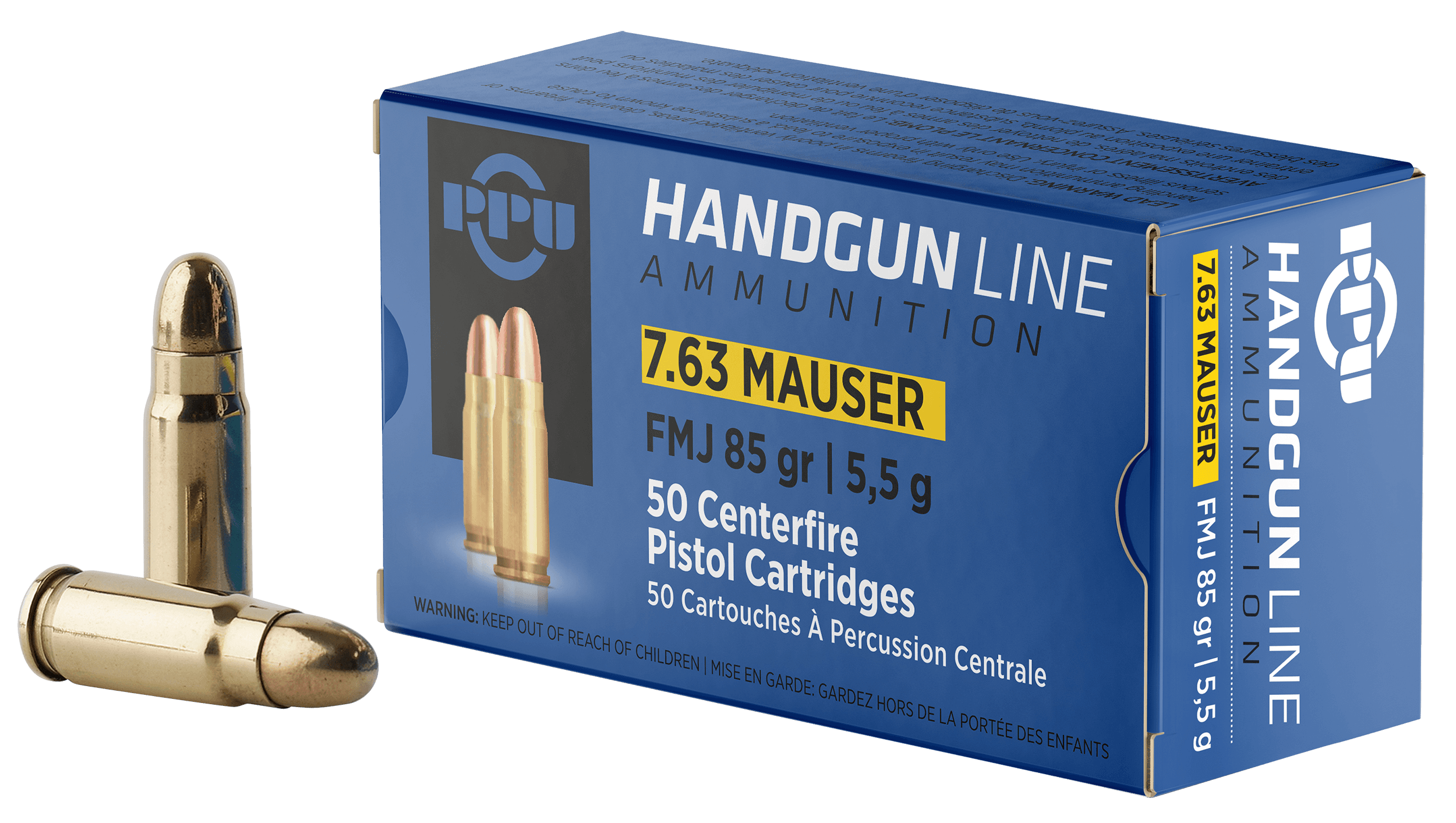 Prvi Partisan PPH763 7.63mm Mauser Full Metal Jacket 85 Grain 50 Rounds
