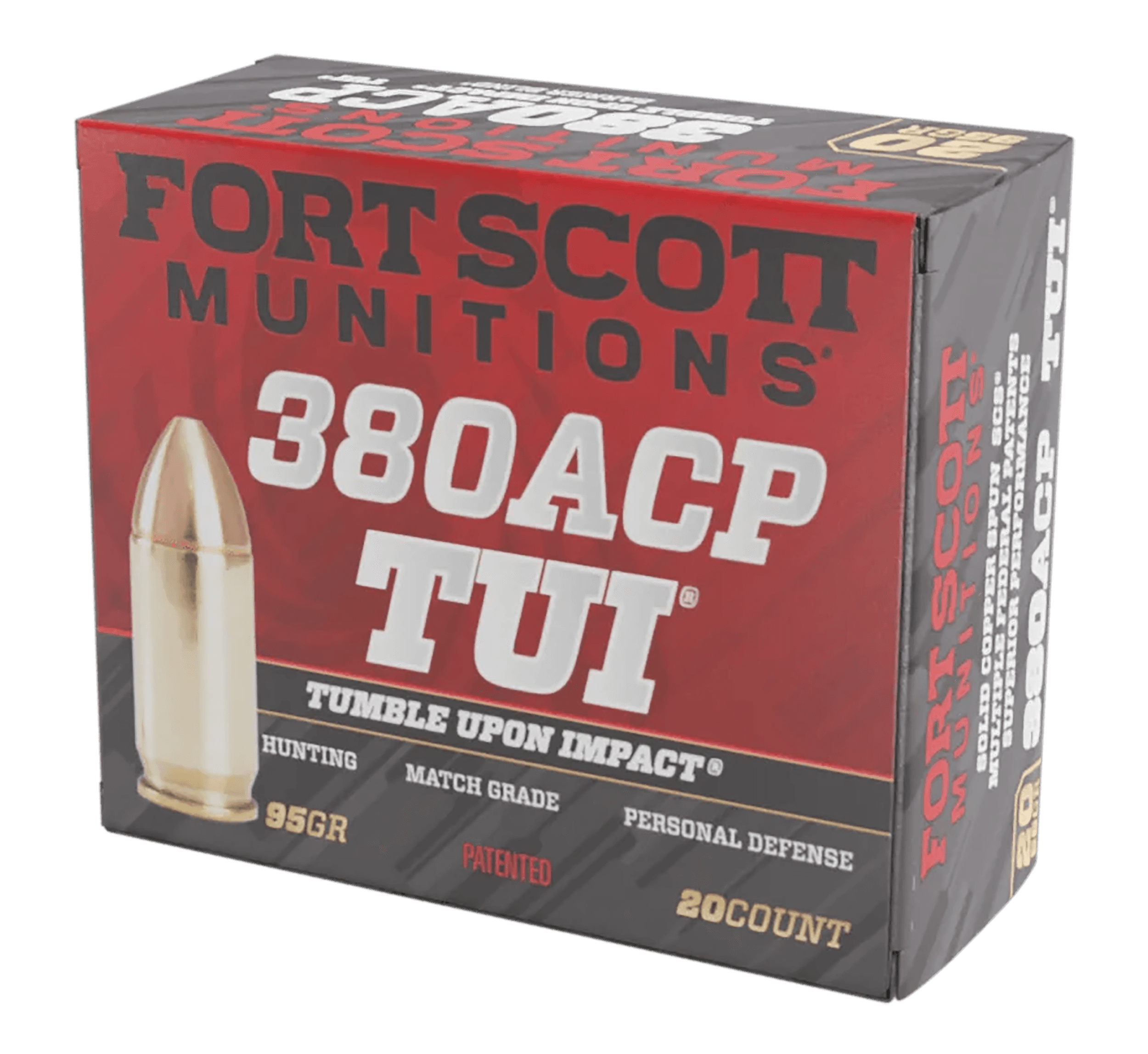 Fort Scott Munitions Pistol Ammo 380 ACP 95 gr. TUI 20 rd.