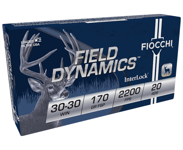 Fiocchi Field Dynamics, 30-30 Winchester, Flat Soft Point, 170 Grain, 20 Rounds