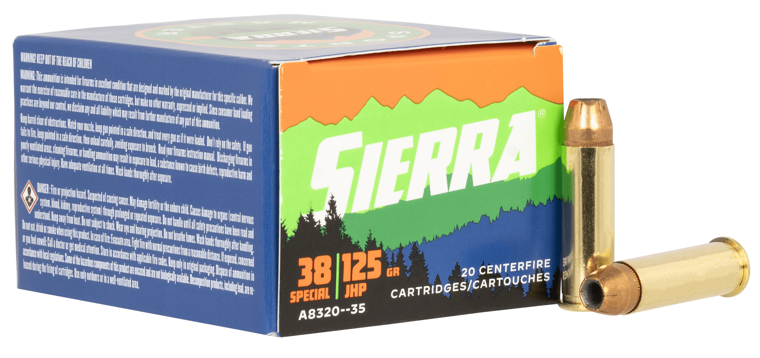 Sierra Sports Master Ammo 38 Spl 125 gr. JHP 20 rd.