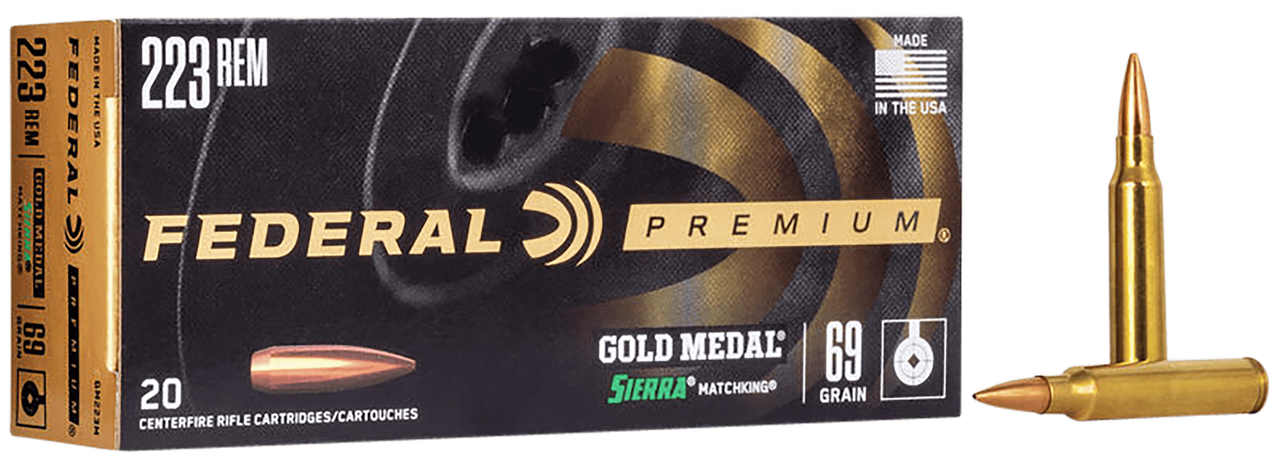 Federal Gold Medal 30-06 Springfield Sierra Matchking BTHP 168 Grain 20 Rounds