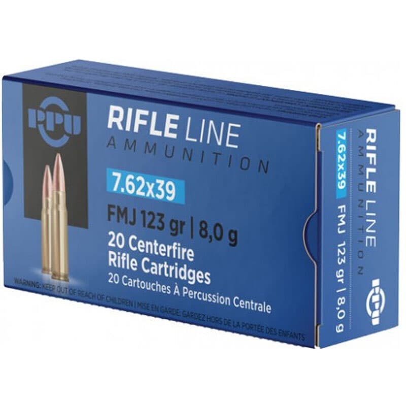 Prvi Partisan PPU 7.62x39mm Full Metal Jacket 123 Grain 20 Rounds