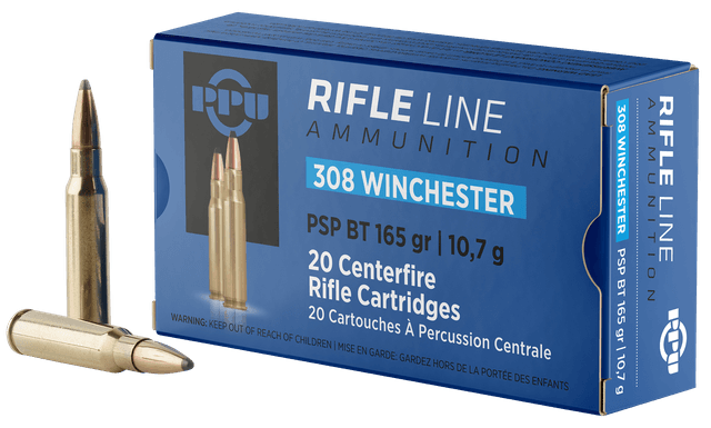 Prvi Partisan Standard .308 Winchester Soft Point Boat Tail 165 Grain 20 Rounds