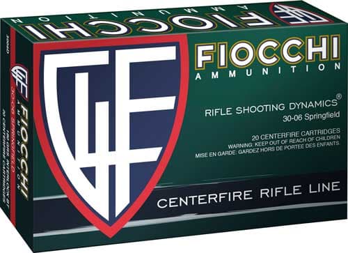 Fiocchi Psp, 30-06 Springfield, Jacketed Soft Point, 180 Grain, 20 Rounds