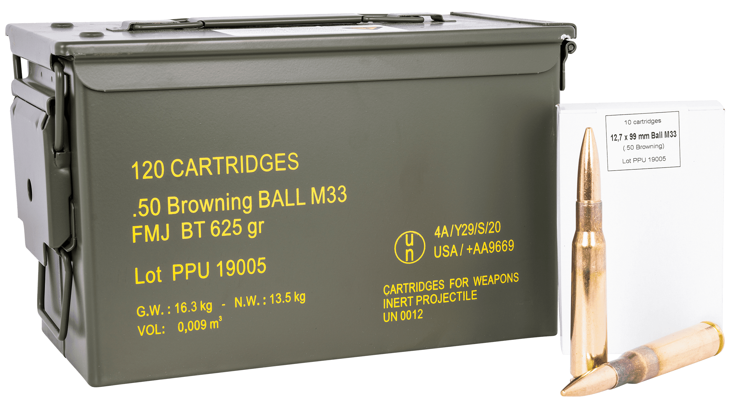 Prvi Partisan Rangemaster 50 BMG Full Metal Jacket 625 Grain 120 Rounds