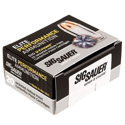 Sig Sauer Elite V-Crown 357 Sig Jacketed Hollow Point 125 Grain 20 Rounds