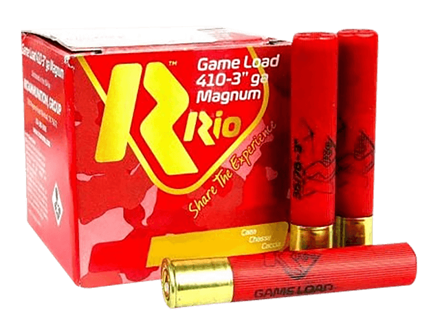Rio Ammunition RCHV368 Game Load 410Gauge 3" 11/16oz 8Shot 25 Rounds