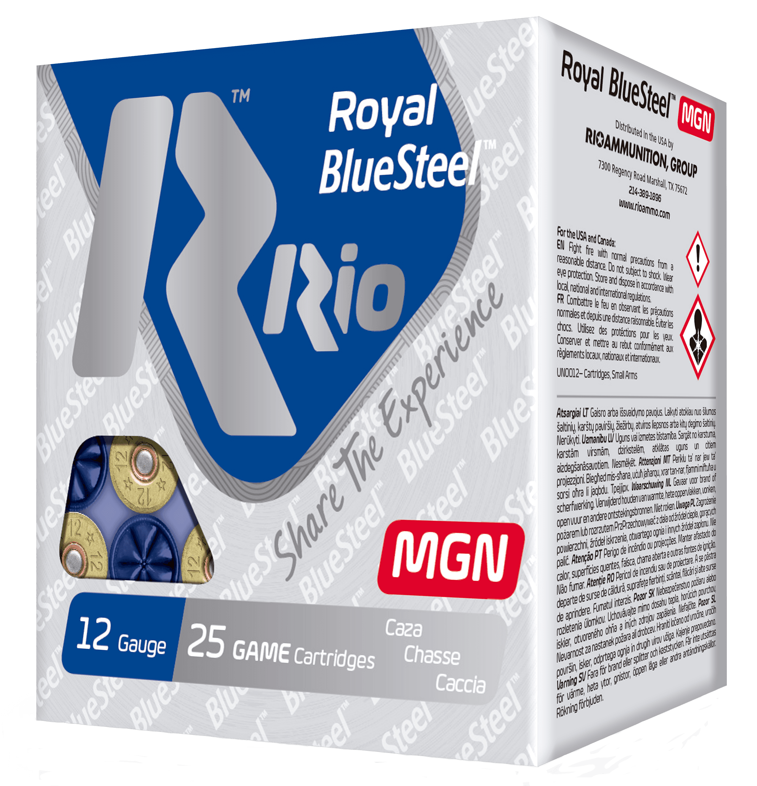 Rio Ammunition RBSM362 Royal BlueSteel Magnum 12Gauge 3" 1 1/4oz 2Shot 25 Rounds