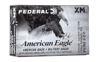 Federal American Eagle 223 Remington FMJ 55 Grain 20 Rounds