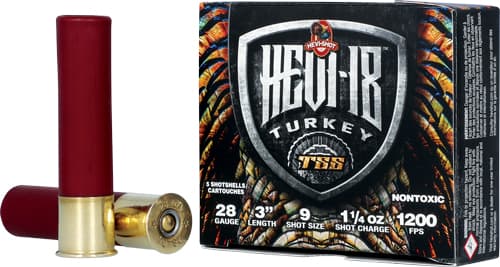 HEVI-Shot HS7289 HEVI-18 TSS Turkey 28Gauge 3" 1 1/4oz Tungsten 9Shot 5 Rounds