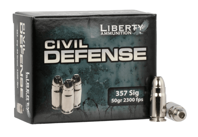 Liberty Ammunition LACD357SIG053 Civil Defense  357Sig 50gr Lead Free Fragmenting Hollow Point 20 Rounds