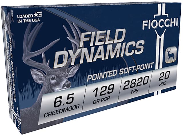 Fiocchi Field Dynamics 6.5 Creedmoor Soft Point 129 Grain 20 Rounds