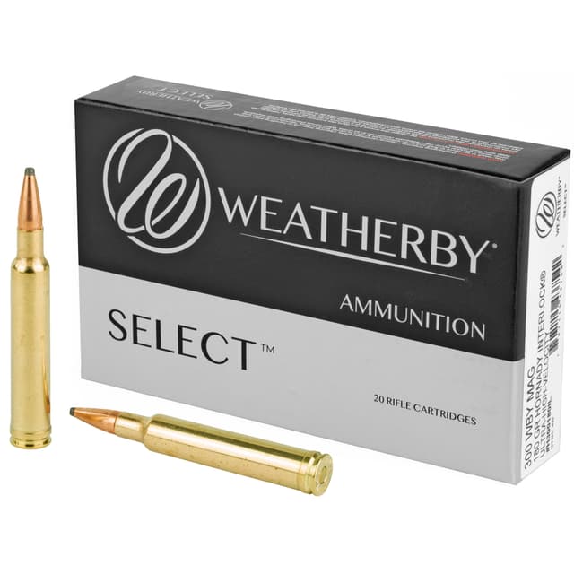 Weatherby Select 300 Weatherby Magnum Hornady Interlock 180 Grain 20 Rounds